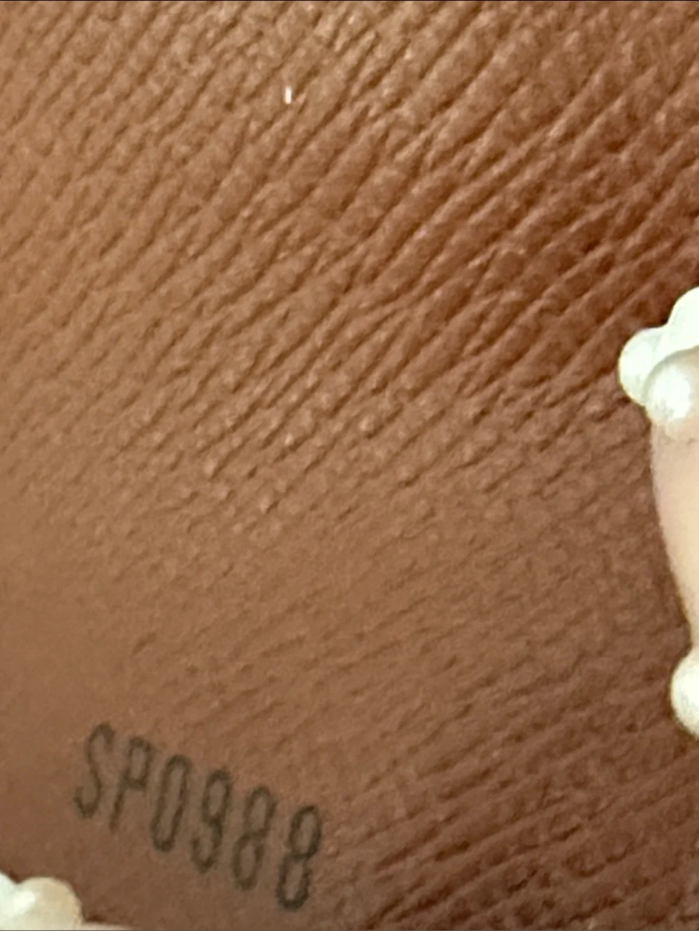 Louis Vuitton Tan Textured Leather Card Sleeve